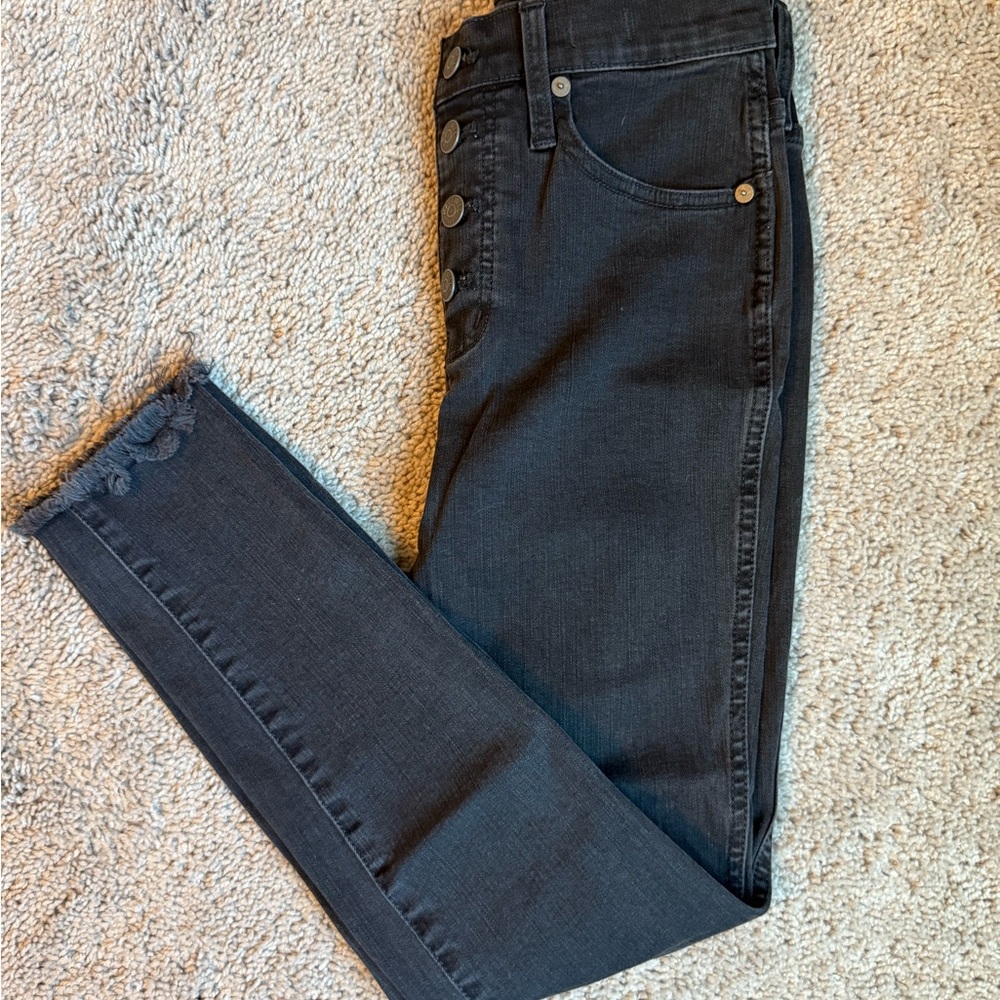 Madewell Black Denim High Rise Skinny Jeans